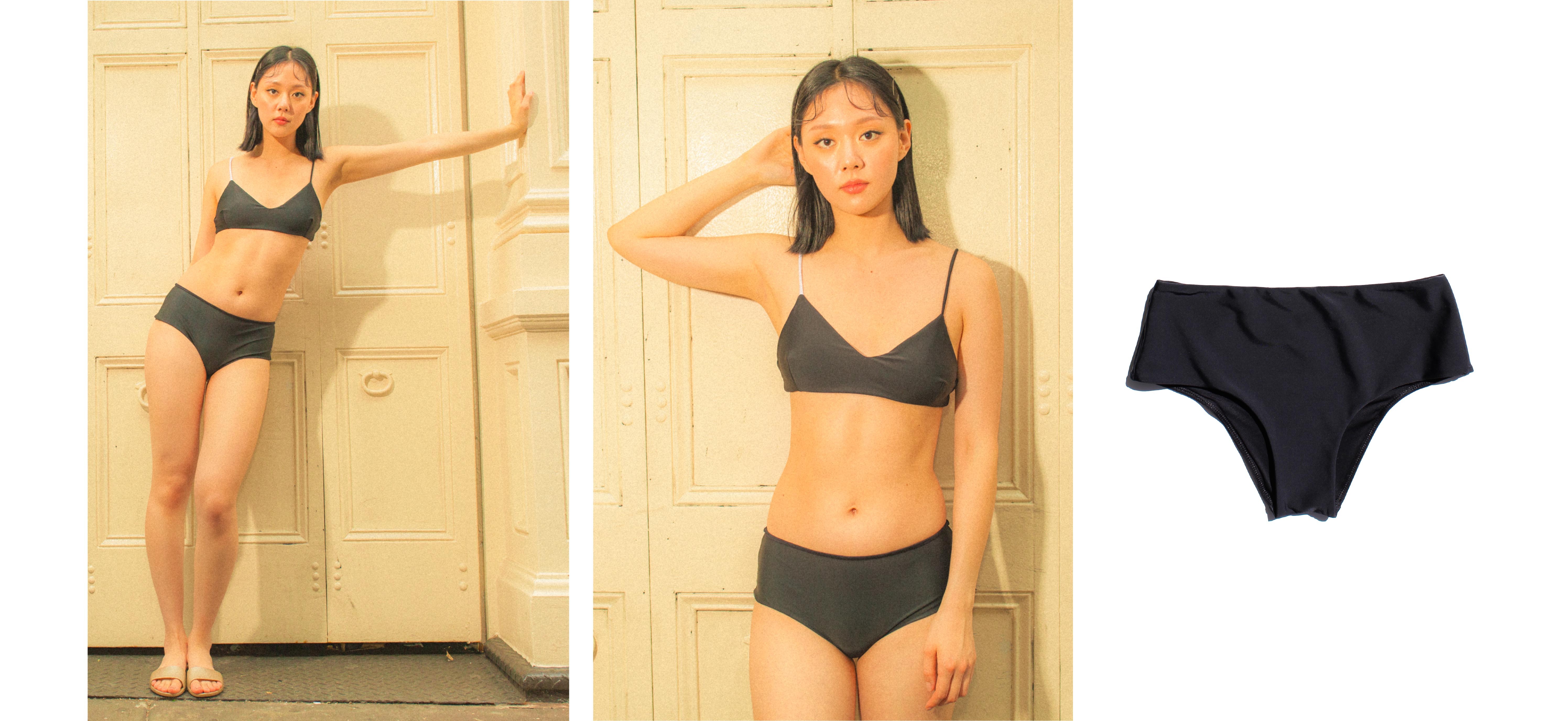 ESPRIT - Tri-colour mid-rise bikini bottoms at our online shop